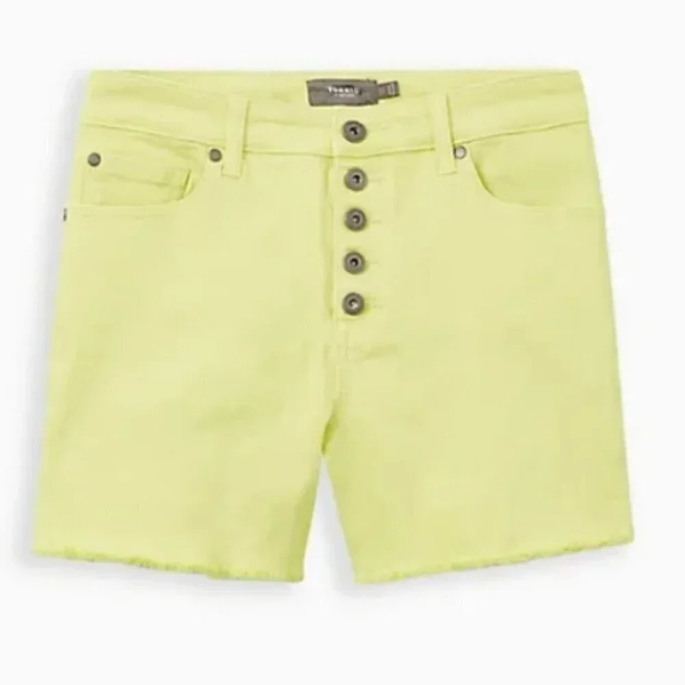 Torrid 5 Inch Vintage Stretch High-Rise Short - Sunny Lime